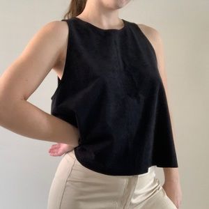 Aritzia Wilfred Black Faux Suede Tank 🐈‍⬛